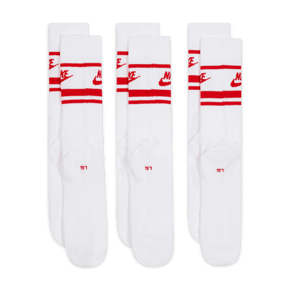 Nike Sportswear Everyday Essential Crew Socks (3 Pairs) (UNISEX)