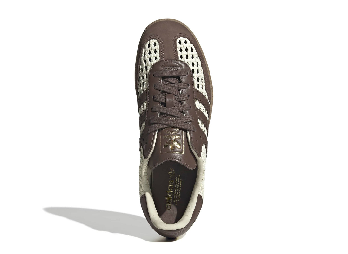 Women's Adidas Samba OG 'Basketweave' in Cream White / Earth Strata
